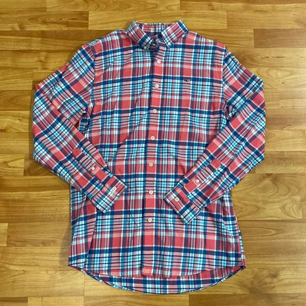Vineyard Vines Plaid Whale Shirt